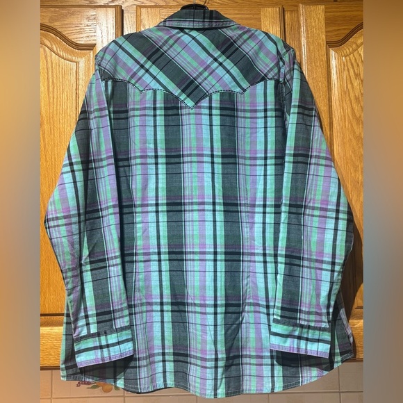 Rock 47 by Wrangler Women's Diamond Snap Western Cowgirl Shirt Size XXL - Picture 7 of 10